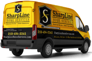 Home services van with a custom vehicle wrap