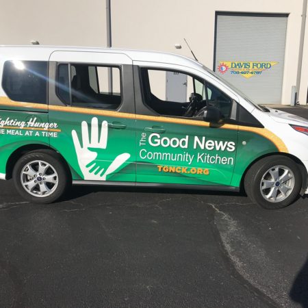 The Good New Community Kitchen’s brand new vinyl wrapped vehicle