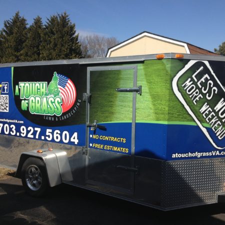 Wrapped trailer for A Touch of Grass Lawn & Landscaping